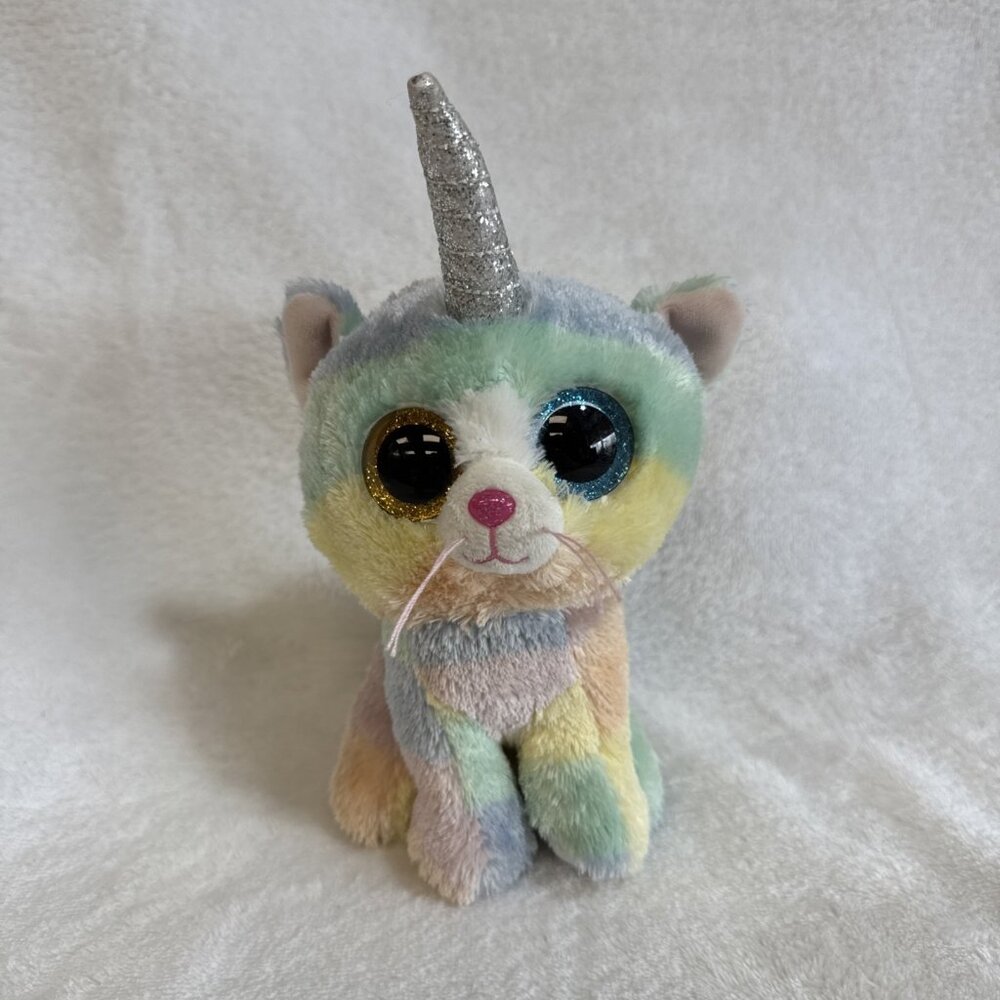 TY Beanie Boos 6" HEATHER Cat Unicorn UniCat Plush